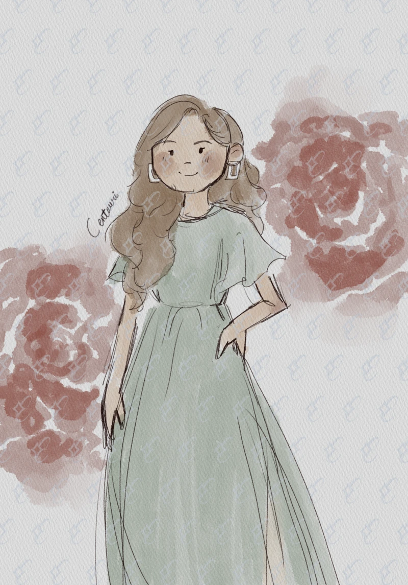 Centauri Studio Retrato Acuarela Novios Flores Amarillas